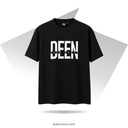 ABRUNIX Deen Over Dunya Islamic Drop Shoulder T-Shirt